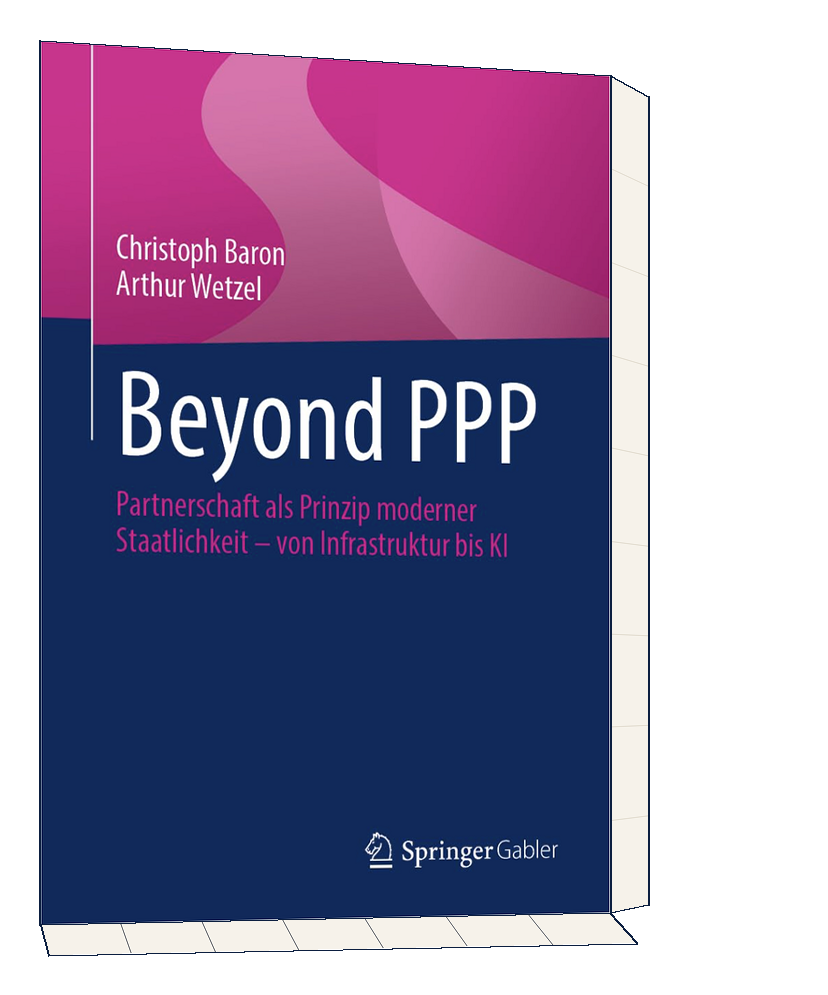 Buchcover „Beyond PPP“, perspektivisches Mockup